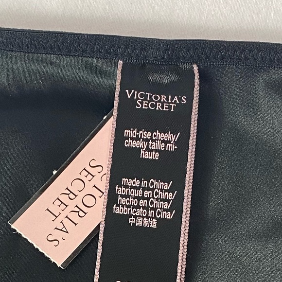 Victoria’s Secret Black Velvet Trim Mid-Rise Cheeky Panty - Picture 5 of 5